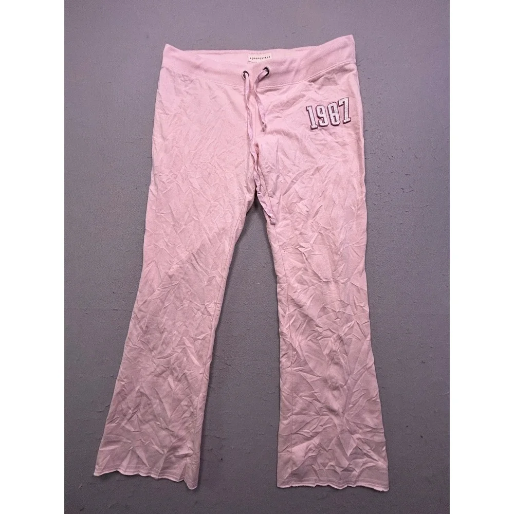 Aeropostale Sweatpants Cotton Blend Pink Graphic XL Womens
